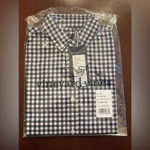 New - Vineyard Vines Long-Sleeve Gingham Button-Down Shirt